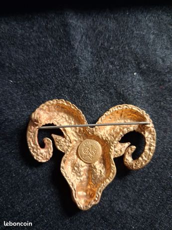 Broche Ou Pendentif Vintage St Tropez Gas - Croix émaillée 8,5x6,3 Cm - Très Bon état