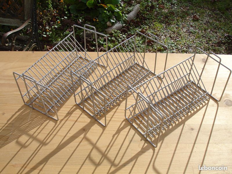 Lot de 3 supports / ranges CD IKEA en métal 3 X 20 CD (image 1)