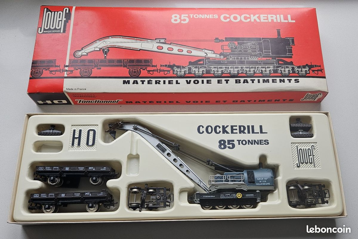 Jouef SNCF Epoque III Echelle HO Cockerill 85T Grue et Wagons - M633 | Achetez sur