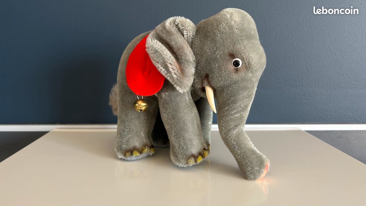 Peluche Jumbo Eléphant STEIFF jouet cirque vintage (image 5)