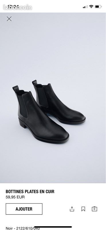 Bottines plates en cuir ZARA neuves (image 6)