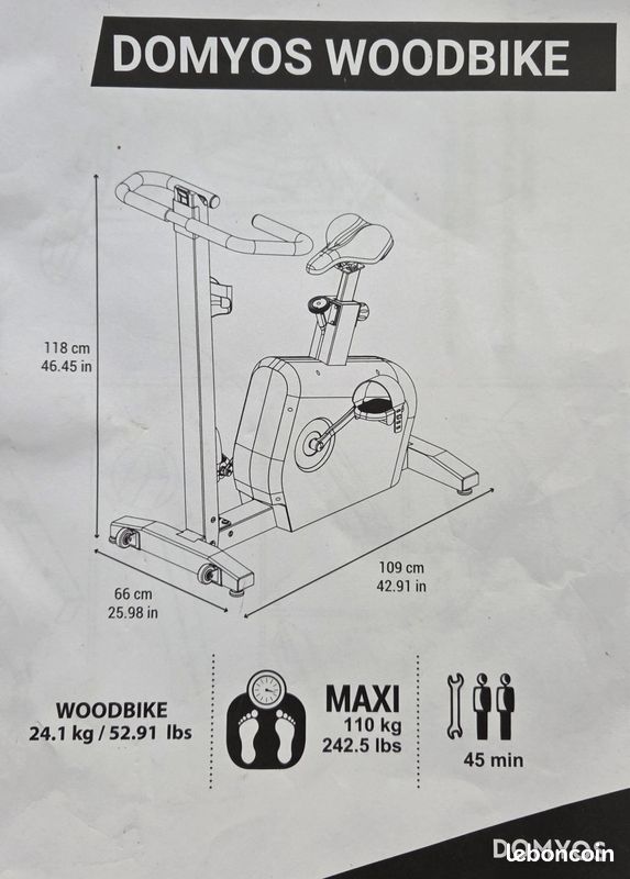 Woodbike Exercise Bikes At Decathlon Domyos Woodbike Bicicleta