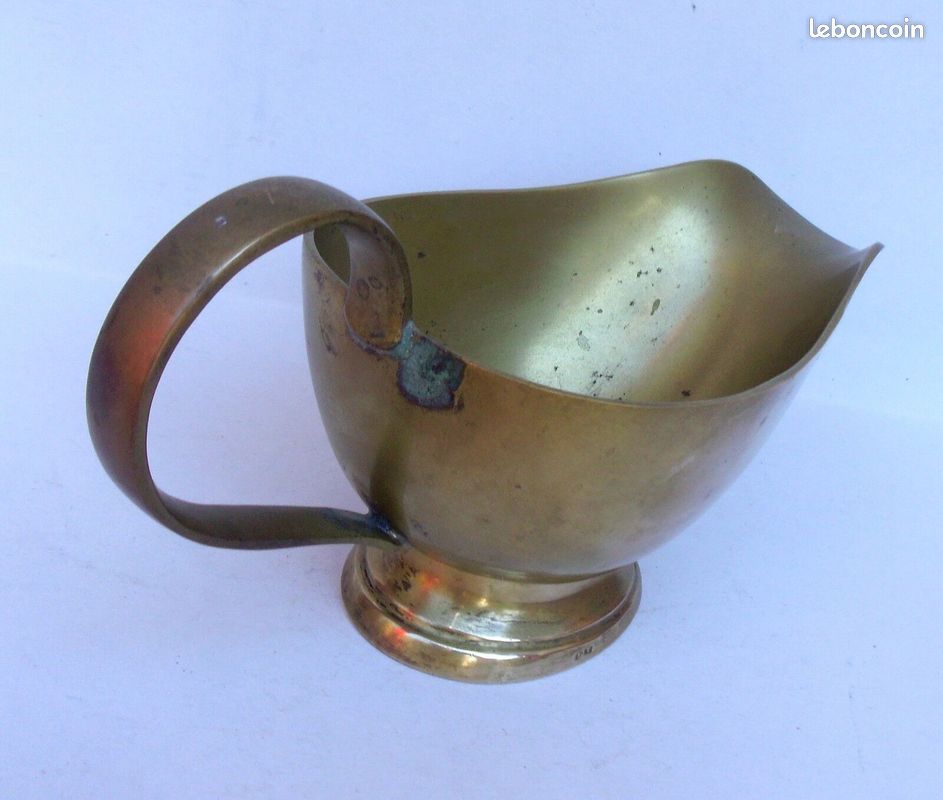 Ancienne sauciére laiton poinçon EPNS (image 2)