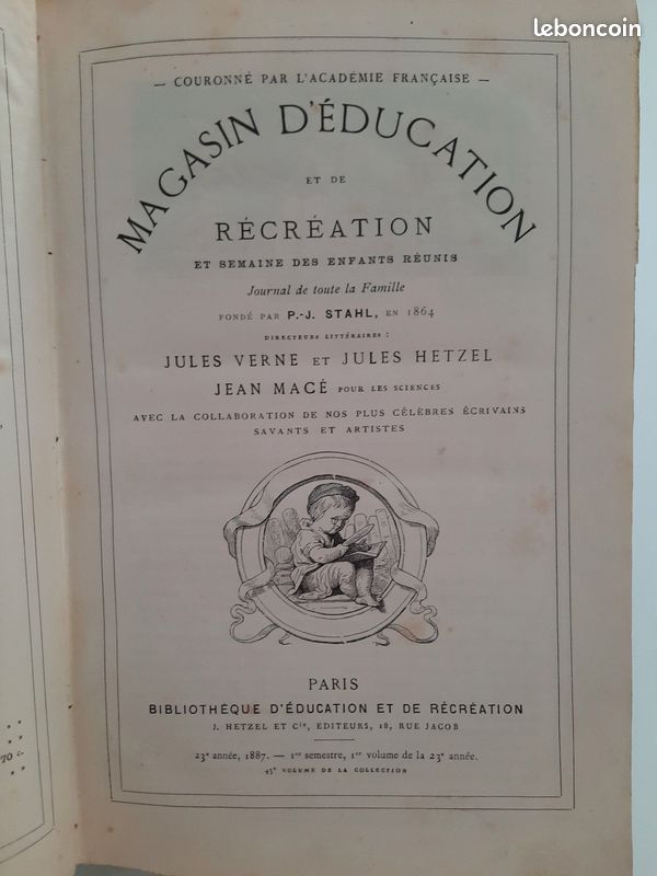 Volumes reliés XIXe – Magasin d’éducation et de récréation – Hetzel (1887-1889) (image 1)