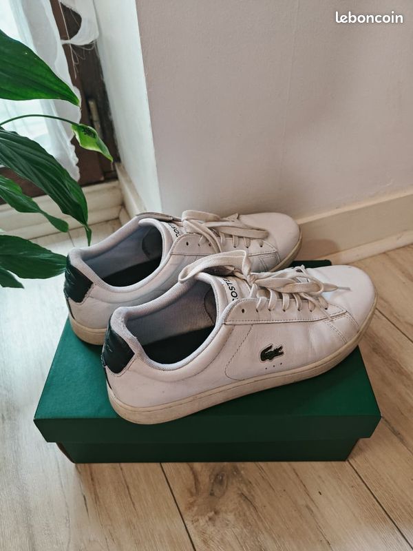 Chaussures Lacoste blanches homme – pointure 43 Chaussures
