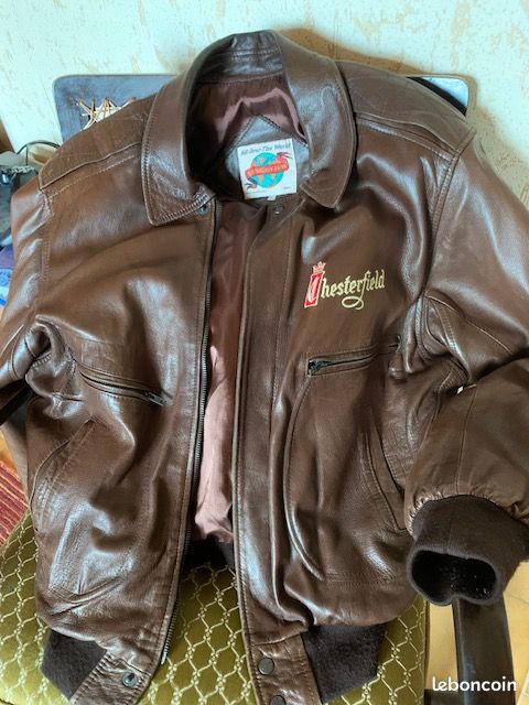 Blouson en cuir vintage Chesterfield (image 8)