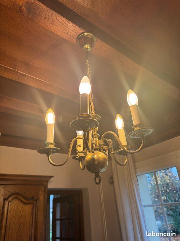Lustre en laiton style vintage (image 2)
