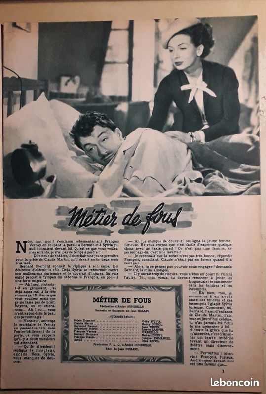 "Mon Film" n°127 - Lisette Lanvin dans "Métier de Fous" / Andrée Clément / Glenn Langan (26/01/1949) (image 2)