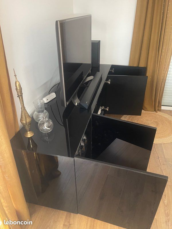 Buffet laqué noir (image 3)