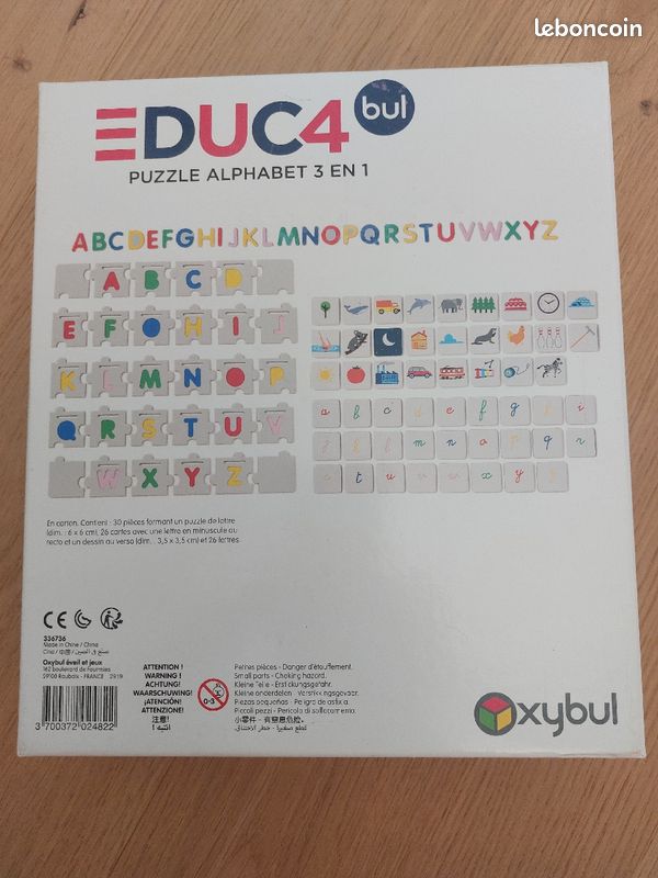 Puzzle éducatif alphabet 3 en 1 Educ4bul (image 5)