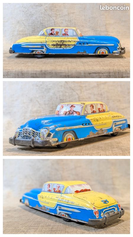 ANCIENNE VOITURE EN tole type cabriolet 14cm x 6,3 cm bel état années 60 EUR 59,00 - FR