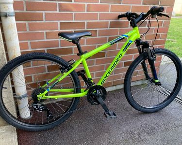 VTT Enfant 24 Pouces, Vélo Tout Terrain Gris Métal Pour 8-12 Ans, Bonne Occasion