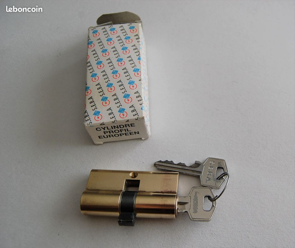 Barillet de serrure de porte 30 + 30 Laiton ( Neuf ) (image 2)
