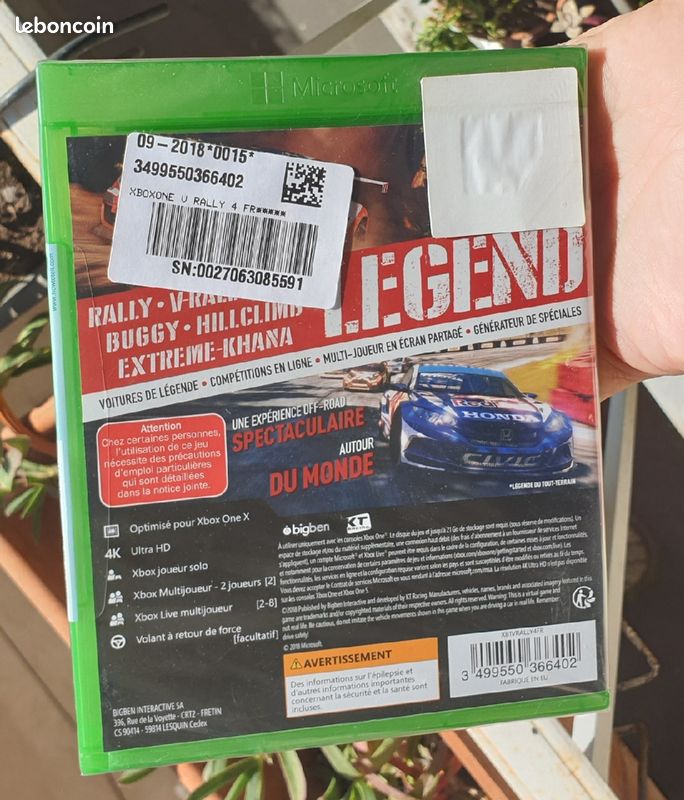 V-rally 4 v rally xboxone neuf Xbox one (image 2)