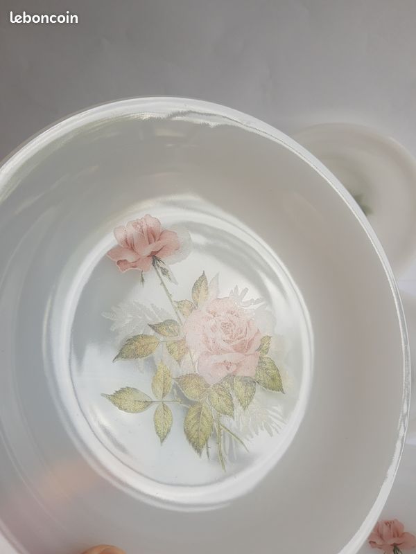 LOT DE 12 assiettes arcopal roses EUR 25,00 - PicClick FR