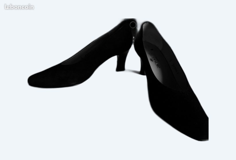 Escarpins élegants JB MARTIN cuir et daim noir (image 1)