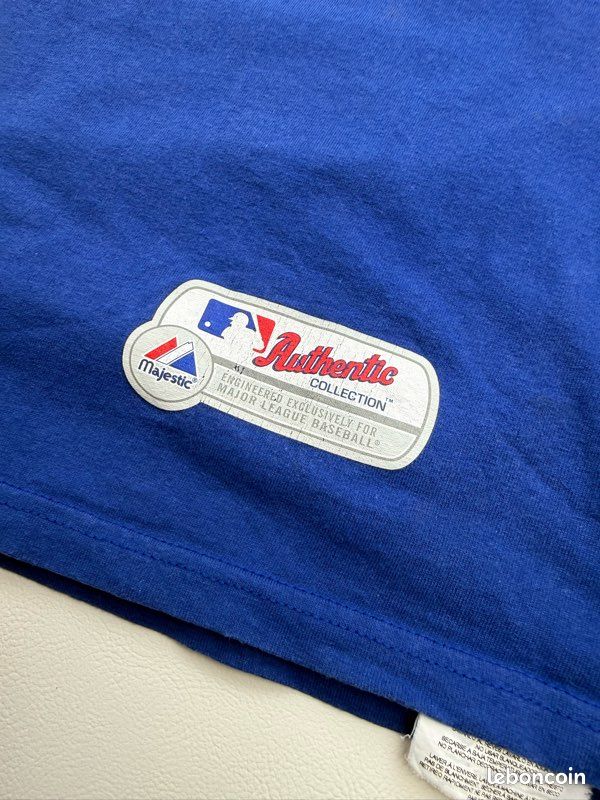 T-shirt Bleu Baseball Dodgers Los Angeles Made In USA Vintage L (image 3)