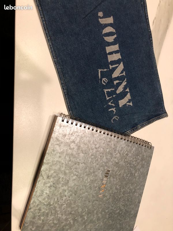 Johnny Halliday le livre metal cd pochette jeans (image 1)