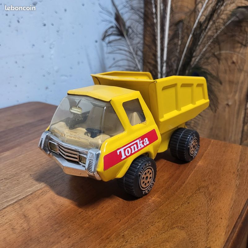 Camion Benne Hydraulique Tonka - Jouet En Tôle - 34cm - Vintage 1978/1980 - Vert