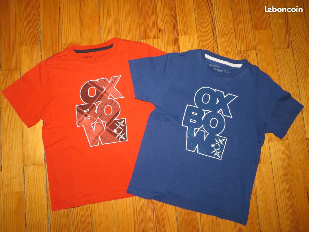 T Shirt rouge ou bleu Oxbow 8 ans (LN67) (image 1)