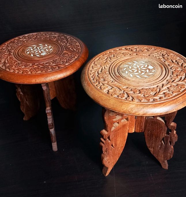 Etageres en bois teck artisanal indien (image 1)