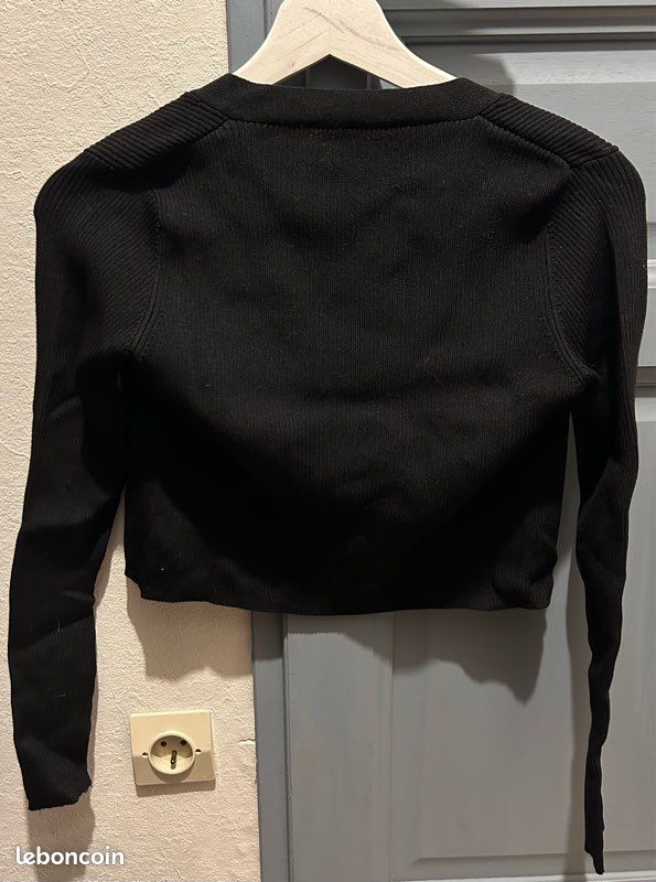 Gilet manches longues noir (image 2)