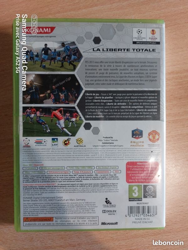 Jeu Pes 2011 pour X box 360 (image 2)