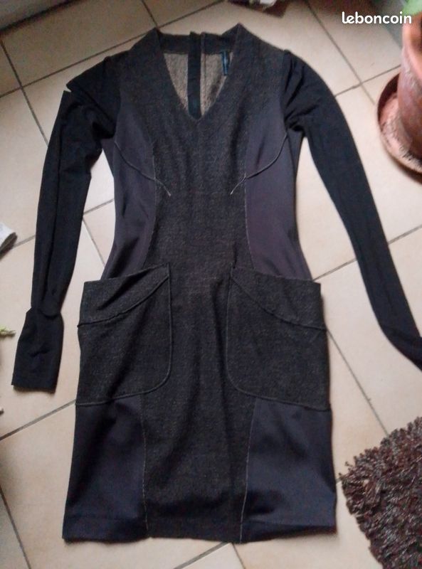 Robe Longue En Jean Girbaud Taille 36 - Occasion Très Bon état, Rouge, Style évasé