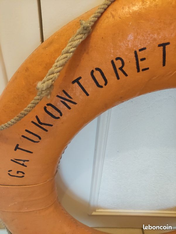 Bouée De Sauvetage Décorative 30 Cm – Bienvenue à Bord, Style Vintage Nautique Méditerranéen, Déco Murale Maison & Restaurant