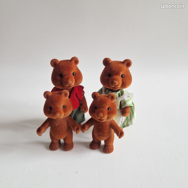 Vintage 6 Figurines Sylvanian Families Les Petits Malins famille ours