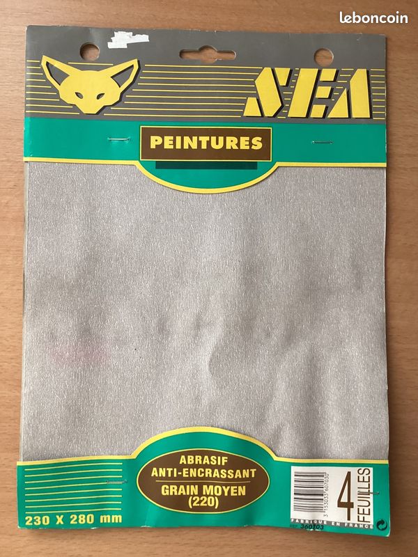 Lot de 42 Papier de Verre, LANHU Papier Abrasif 23 x 9.3cm à Sec à l