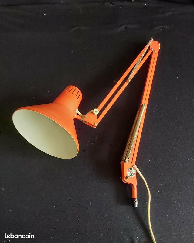 LAMPE DE BUREAU OU INDUSTRIELLE VINTAGE 2 BRAS MARQUE S2