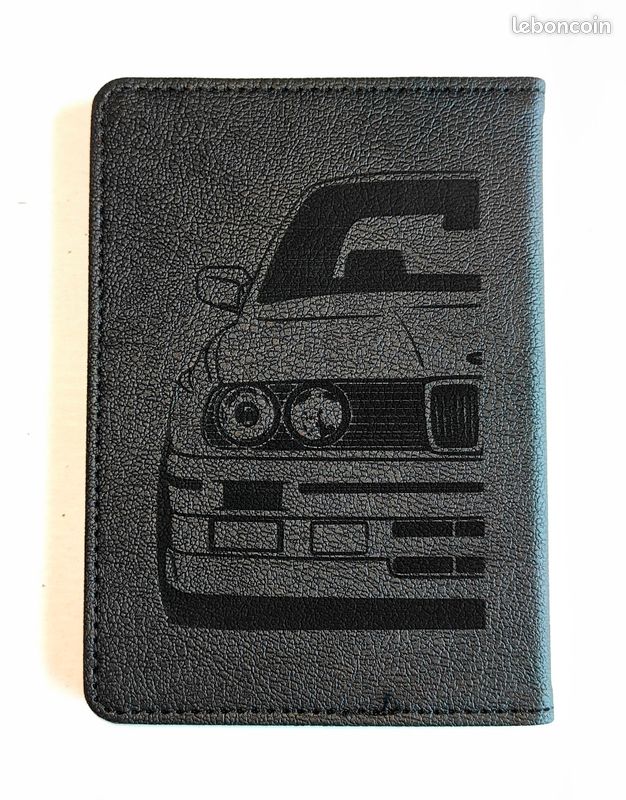 POCHETTE ETUI CARTE Grise BMW Original "Cuir couture bleue" BMW / MINI