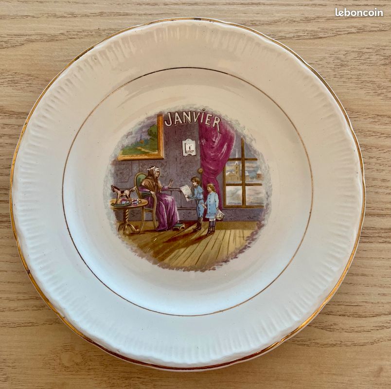 Collection Vintage De 12 Assiettes Décor Art - Ville Du Blanc-Mesnil - Édition Limitée 1995