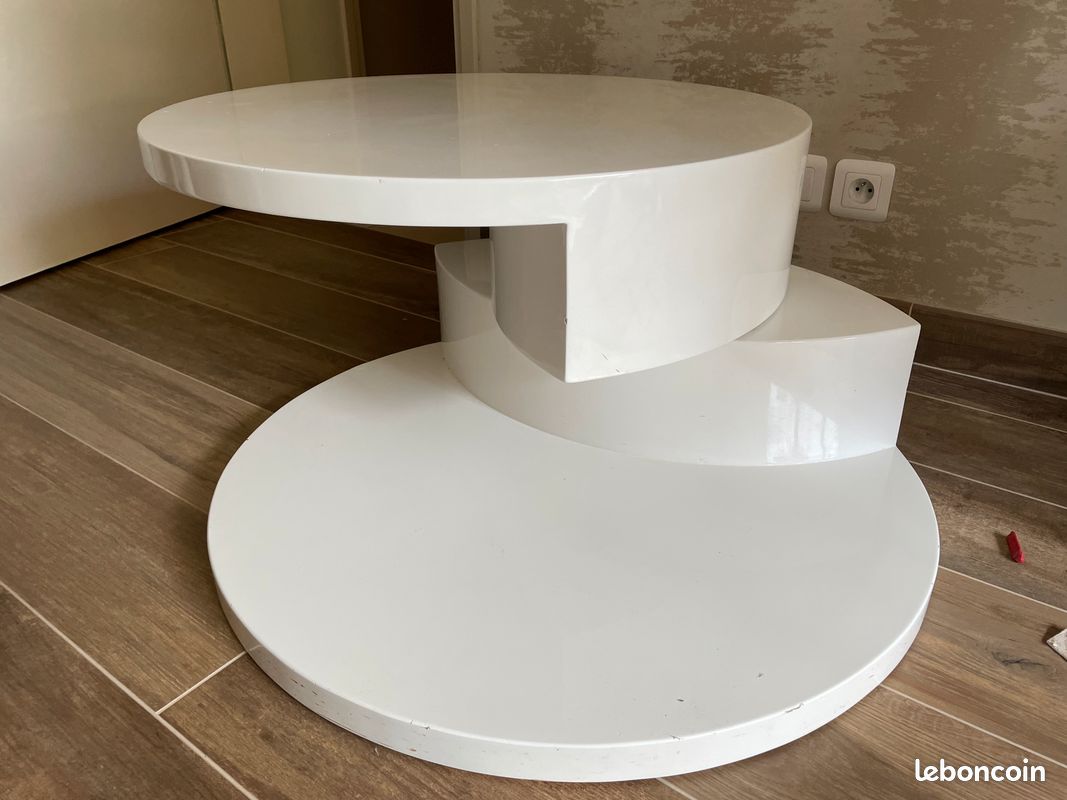 Table salon Alinéa blanc laqué (image 2)