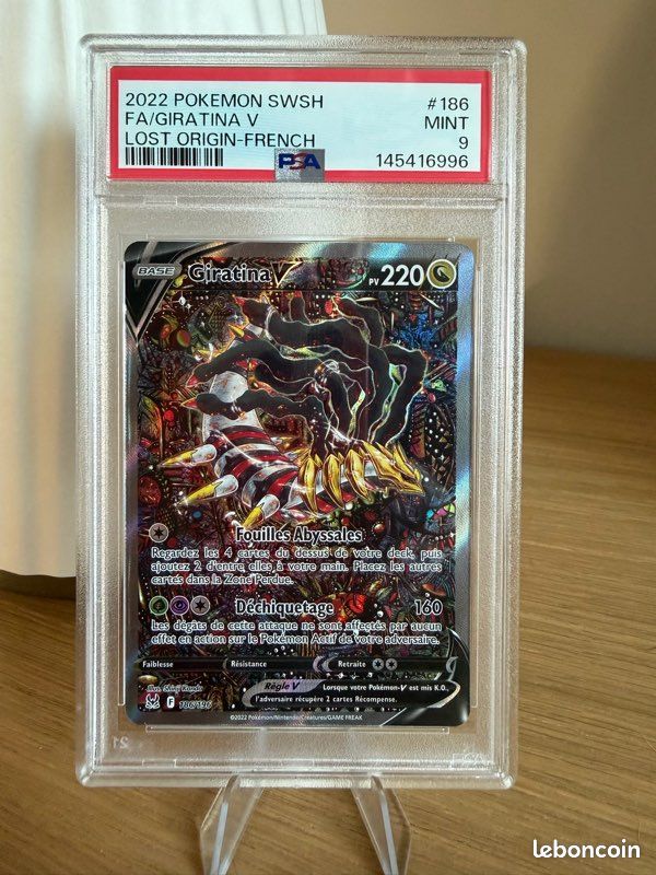 Carte Pokémon PSA 9 Giratina V 186/196 EB11 Origine perdue mint fr (image 1)