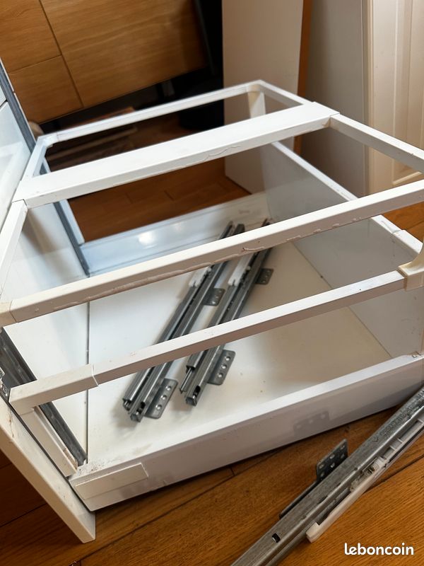 Deux tiroirs cuisine largeur 60cm IKEA Façade Bodbyn blanc (image 5)