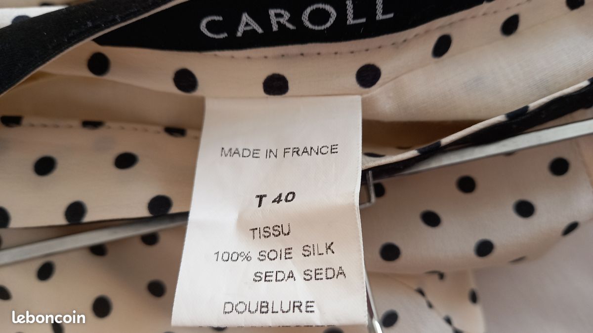 T-shirt Caroll 100% Soie - Taille 40 - Rose - Occasion Très Bon état - Léger