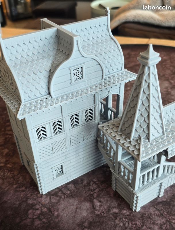 Maison 2 étages JDR - terrain à peindre, pour jeux de rôle / figurines (D&D, Pathfinder...) (image 8)