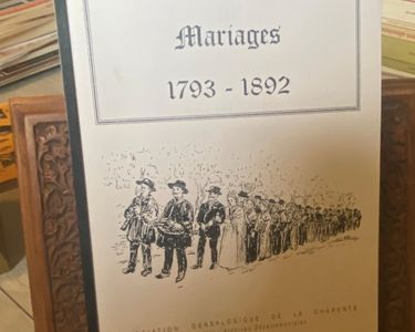 Livre : Canton De Barbezieux - Mariages 1793-1892 - Association Généalogique De La Charente - Bon état