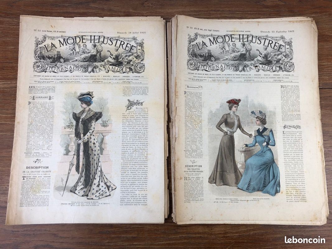 Revue Ancienne "LA MODE ILLUSTRÉE" - N°1 Du 5 Janvier 1890 - Édition Originale à Plus De 150 Ans
