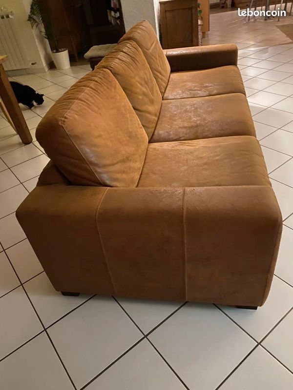 Vends canapé cuir (image 1)