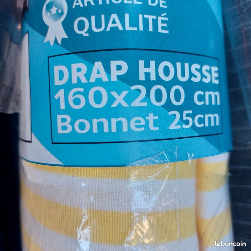 Drap Housse Neuf 🏷 160 cm x 200 cm / 2 personnes (image 1)
