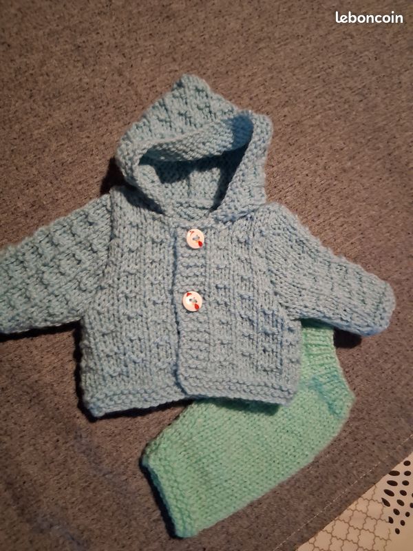 Vêtements neufs tricotés mains poupon poupée (image 6)