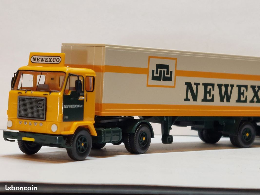 Modèle Réduit WIKING HO 1:87 - Semi-remorque Ford - Jaune Et Rouge - Comme Neuf - Démontable