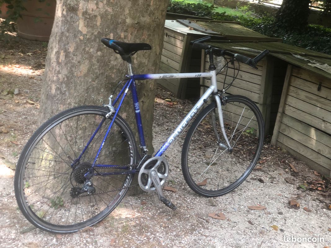 Vélo de route/course Peugeot Vintage (noir damier taille 54 - mixte