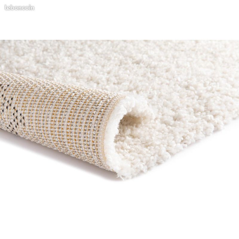 Tapis berbère shaggy ethnique Hysham Beige 160x230 (image 5)