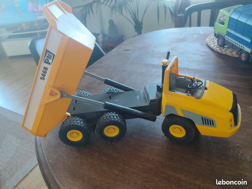 Playmobil 1.2.3 70126 Camion Benne - avec Un Personnage, des Pierres