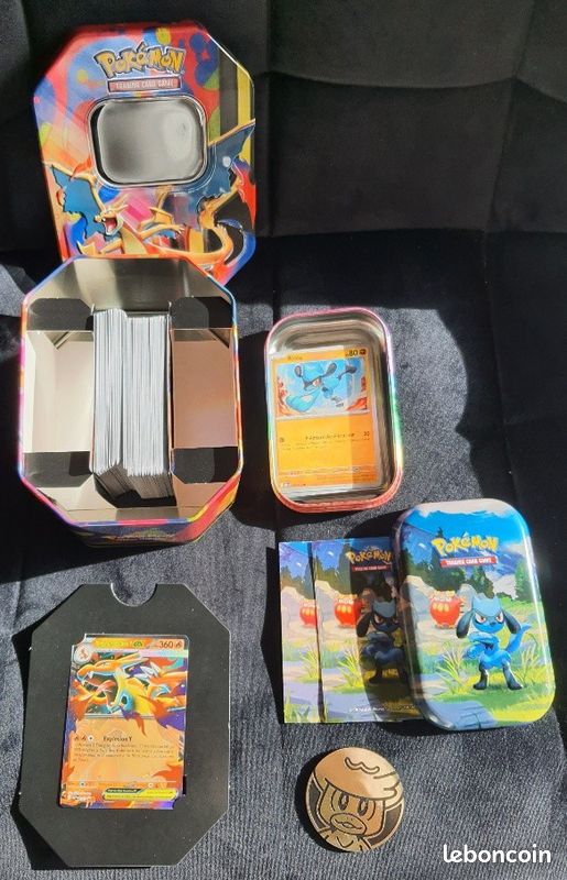 Lot de 150 cartes pokemon dont 1 ultra rare et 25 brillantes dans pokebox et tin (image 9)