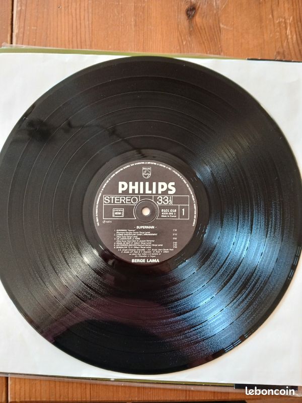 Vinyle 33 tours Serge Lama "superman" (image 5)